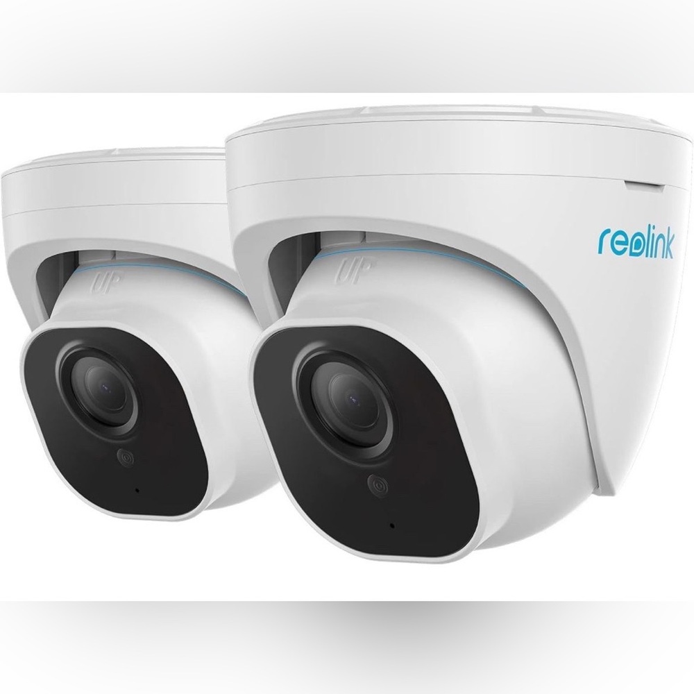 White and Black Security Cameras